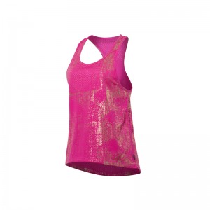 Women’s Bronzing Print Sports Training Mesh Vest