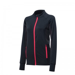 Women’s Stand-Collar Knitted Sports Zipper Jacket