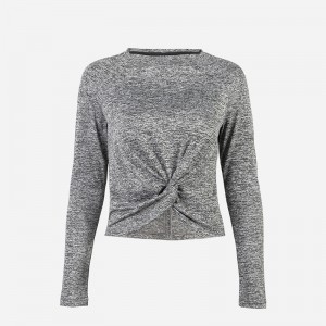 Women’s Sports Long Sleeve Twisted t-Shirt Top