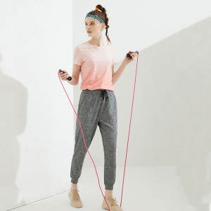 Women’s Gray Knitted Sports Trousers Training Pants Yoga Pants