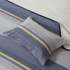 Cotton Striped Pillow With Bamboo Fiber Filling