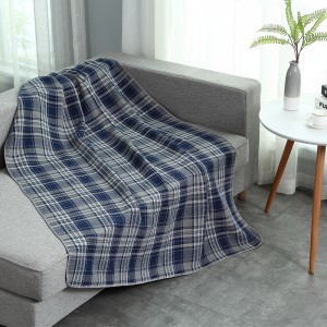 Recycled Acrylic Plaid Blanket
