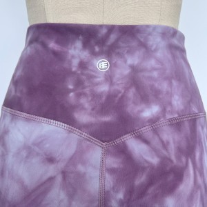 WOMEN’S BRUSHED TIE DYE EXERCISE YOGA SHORTS