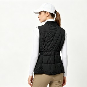 WOMEN’S EQUESTRIAN GOLF CASUAL HAND-QUILTED COTTON WAISTCOAT