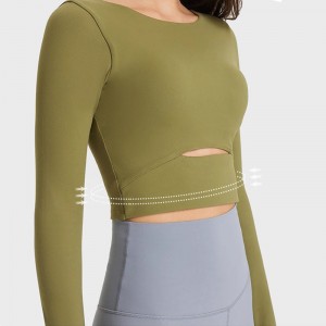 WOMEN’S LONG-SLEEVED SPORT T-SHIRT WITH BREAST PAD