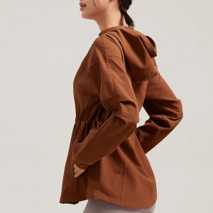 WOMEN’S  HOODED  WARM  SPORTS  ZIPPER  JACKET