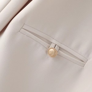 WOMEN’S NEW CASUAL RELAXED TEMPERAMENT DOUBLE BREASTED HIGH SENSE BEIGE SUIT JACKET TOP