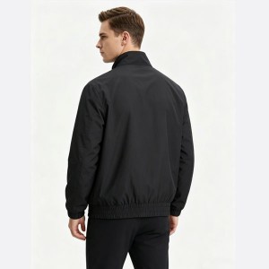 MEN’S SPRING & SUMMER COLOR-BLOCKED REFLECTIVE  STRIP STAND COLLAR OUTDOOR LIGHTWEIGHT SPORTS JACKET