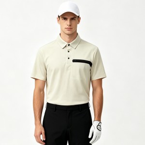 MEN’S GOLF COOL-TOUCH BREATHABLE SHORT-SLEEVE PRESS BONDING POLO SHIRRT