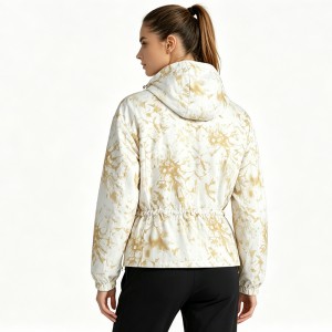 WOMEN’S WOVEN ZIP-UP HOODED OUTDOOR LUMINOUS THREAD SPORTS JACKET
