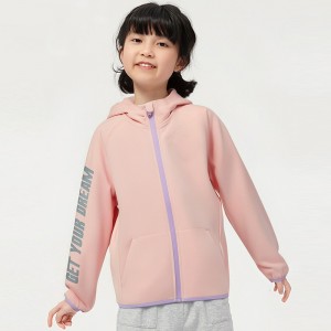 LOOSE – FITTING HOODED ZIP – UP SWEATSHIRT JACKET FOR CHILDREN