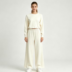 WOMEN’S KNITTED CREW NECK SPORTS SWEATSHIRT