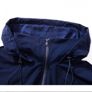 WOMEN’S WOVEN COLOR-BLOCKED HOODED ZIP-UP SPORTS JACKET