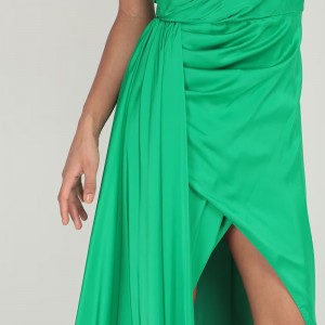 RUE DE LA PAIX MAXI PARTY DRESS WITH MEDIUM NECKLINE