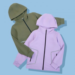 CHILDREN’S CASUAL SOFTSHELL CARDIGAN JACKET TOP