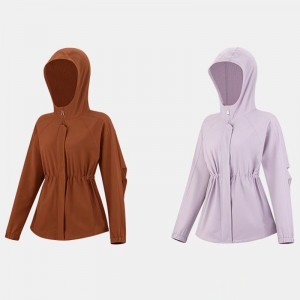 WOMEN’S  HOODED  WARM  SPORTS  ZIPPER  JACKET