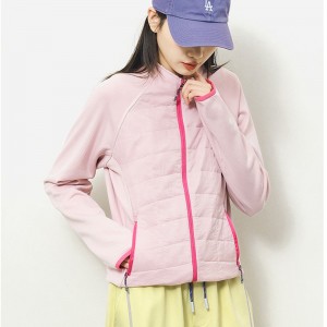 WOMEN’S WARM COLOR-BLOCKED QUILTED PADDED SPORTS JACKET COAT