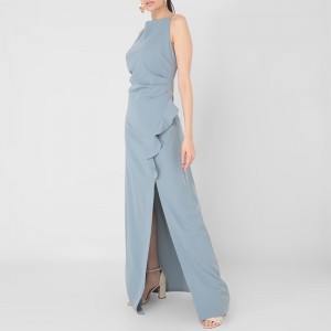 RUE BY RUE DE LA PAIX MAXI PARTY DRESS WITH SQUARE NECKLINE