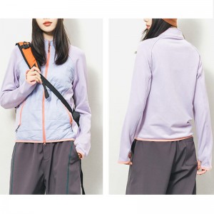 WOMEN’S WARM COLOR-BLOCKED QUILTED PADDED SPORTS JACKET COAT