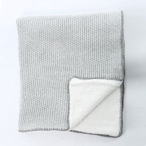 Recycled Acrylic Double-Sided Knitted Blanket