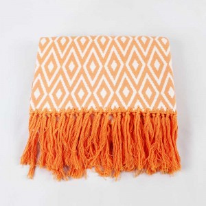Bamboo Fiber Tassel Blanket
