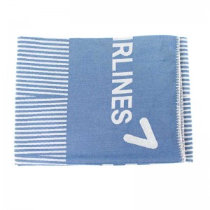 European Style Jacquard Stripe Aviation Blanket
