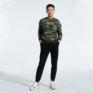 Men’s Sports Camouflage Print Crew Neck Sweater