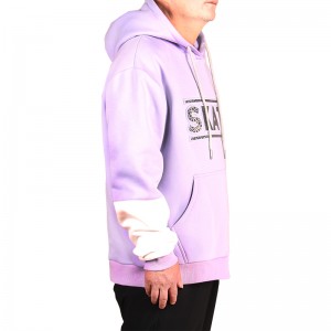 Men’s Sports 3d Letters Printed Drawstring Hooded Jacket