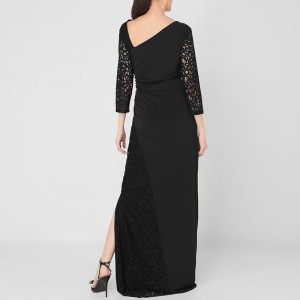 FLOOR-LENGTH FASHION LACE DRESS EVENING GOWN