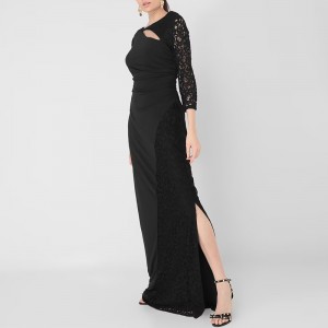 FLOOR-LENGTH FASHION LACE DRESS EVENING GOWN