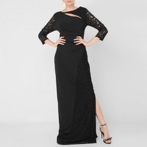FLOOR-LENGTH FASHION LACE DRESS EVENING GOWN