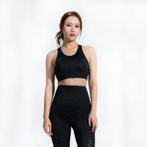 Women’s Black Bronzing Printed Sports Underwear