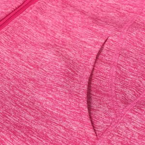 Women’s Knitted Sports Hooded Zipper Jacket