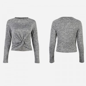 Women’s Sports Long Sleeve Twisted t-Shirt Top