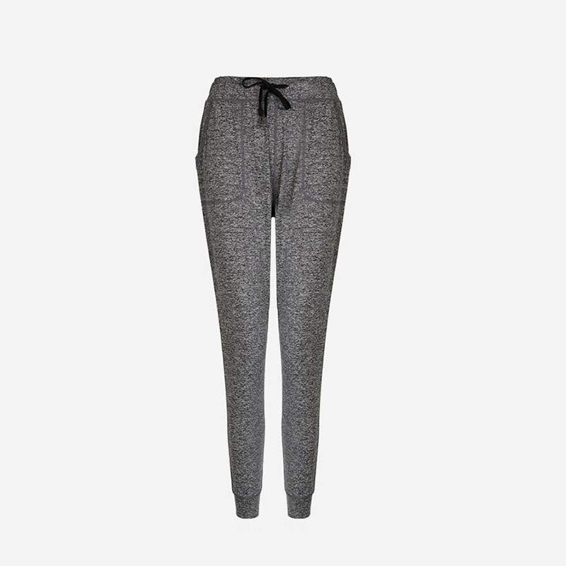 Special Price for Mens Woven Solid Color Beach Pants - Women’s Gray Knitted Sports Trousers Training Pants Yoga Pants – Mentionborn detail pictures