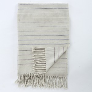 Fringed Edge Recycled Acrylic Blanket