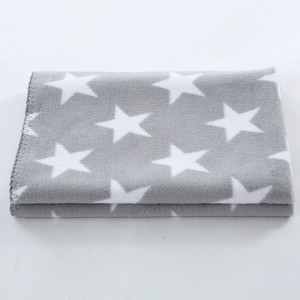 Star Print Grey Blanket