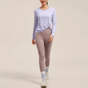WOMEN’S SPORTS LONG SLEEVE TWISTED T-SHIRT TOP