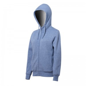 Ladies Knitted Sports Hoodie Jacket With Zipper