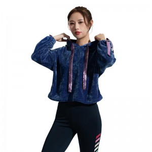 Ladies Hooded Long Sleeve Pullover