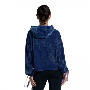 Ladies Hooded Long Sleeve Pullover