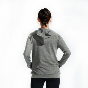 Women’s Knitted Sports Hooded Zipper Jacket