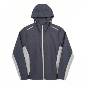 MEN’S WOVEN HOODED ZIP-UP TRAINING SPORTS JACKET