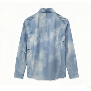 MEN’S WOVEN PRINTED ZIP-UP STAND COLLAR GOLF JACKET