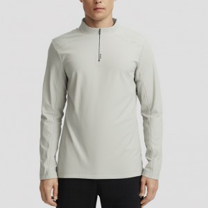 MEN’S MULTI – TRAINING SPORTS FITNESS MOISTURE-WICKING QUICK-DRYING BONDED LONG – SLEEVE KNIT SHIRT