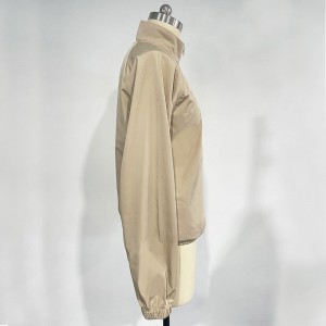 MEN’S KHAKI STAND COLLAR JACKET SPORTS CASUAL LIGHT SEMI-CARDIGAN JACKET