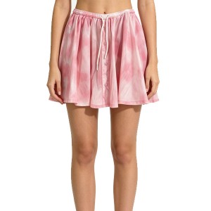 WOMEN’S LOOSE OUTDOOR  NANO PRINTED PHOTOCHROMIC FABRIC FASHION SHORT FAKE TWO-PIECE SKIRT