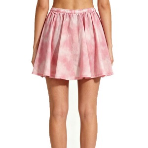 WOMEN’S LOOSE OUTDOOR  NANO PRINTED PHOTOCHROMIC FABRIC FASHION SHORT FAKE TWO-PIECE SKIRT