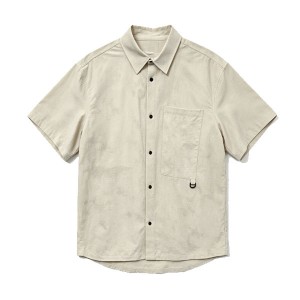 MEN’S SUMMER LAPEL SINGLE-BREASTED NANO PRINTED FABRIC SHORT-SLEEVE SHIRT TOP